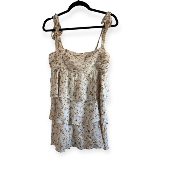 Reformation Adagio Avni Ruched Babydoll Minidress Sz. M​​​​​​​​​ - Picture 3 of 5